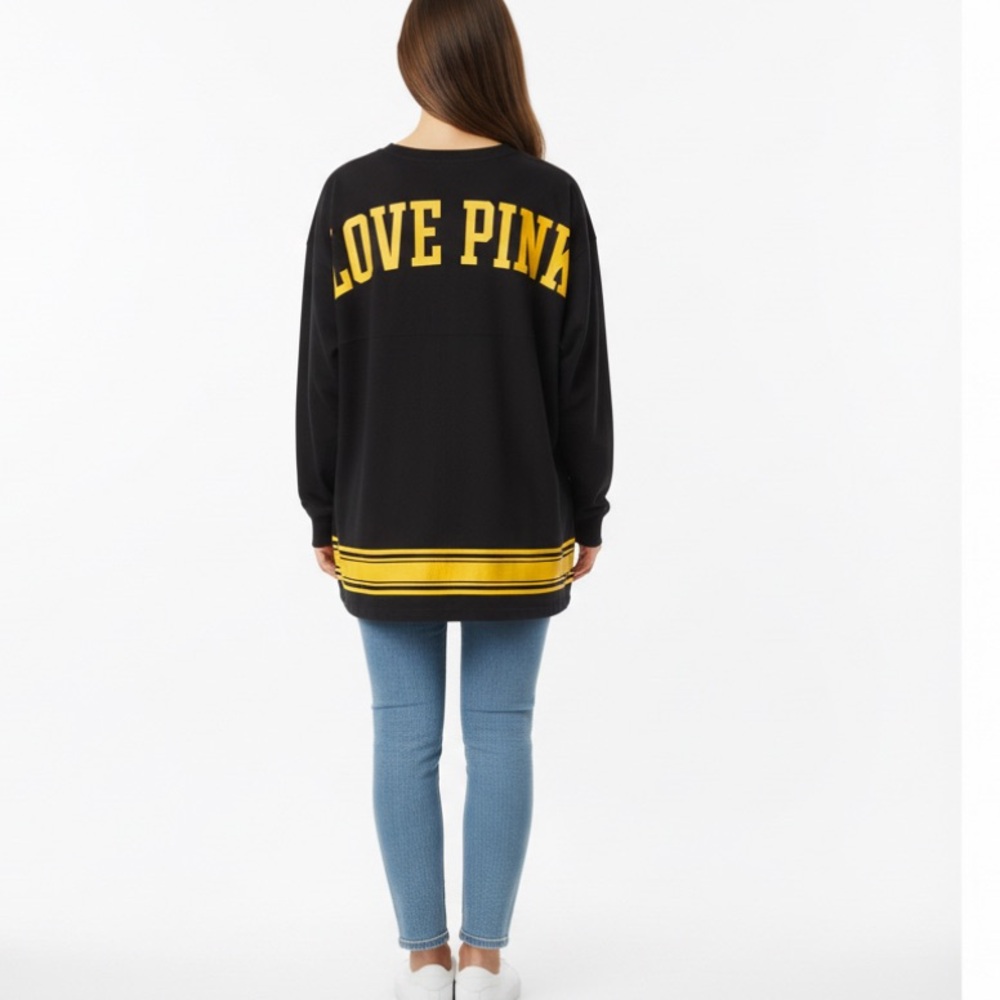 Victoria’s Secret PINK Pittsburgh Steelers long sleeve top - SZ Large - EUC - Picture 3 of 13